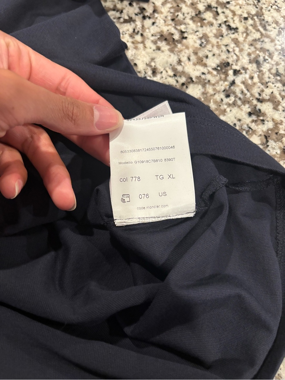 ❌ SOLD ❌ Moncler Maglia Maniche Navy Blue T-Shirt - Picture 7 of 8